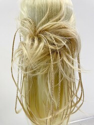 Lastikli Topuz Örgülü Model Sentetik Postiş - Thumbnail