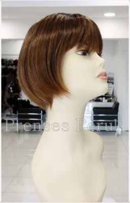 Modern Kısa Doğal Sentetik Peruk