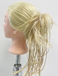 Örgülü Saç Lastikli Topuz Postiş Modeli - Thumbnail