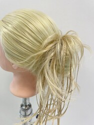 Örgülü Saç Lastikli Topuz Postiş Modeli - Thumbnail