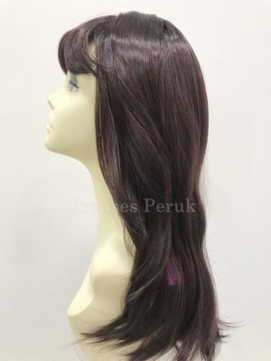 Patlıcan Moru Uzun Doğal Model Peruk