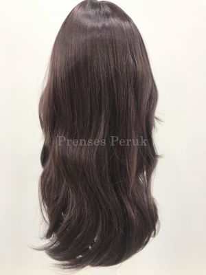 Patlıcan Moru Uzun Doğal Model Peruk