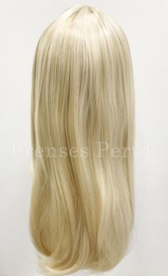 Platin Sarısı Kahküllü Uzun Boy Kaliteli Sentetik Peruk
