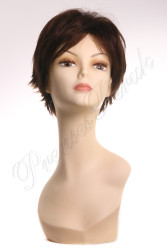 Sentetik Peruk Kahverengi Işıltılı Renk Kısa Kesim - Thumbnail