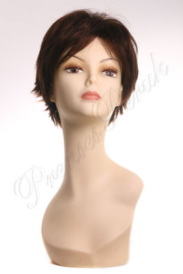 Sentetik Peruk Kahverengi Işıltılı Renk Kısa Kesim