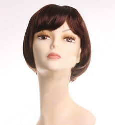 Sentetik Peruk Modern Kısa Küt - Thumbnail
