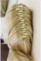 Sentetik Postiş 45 cm Platin Renk - Thumbnail