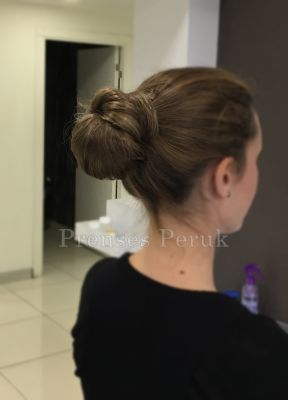 Uzun Boy Koyu Kumral Sarı Gölgeli Postiş Atkuyruk