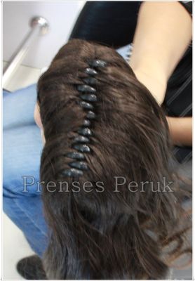 Uzun Hafif Dalgalı Doğal Postiş Saç